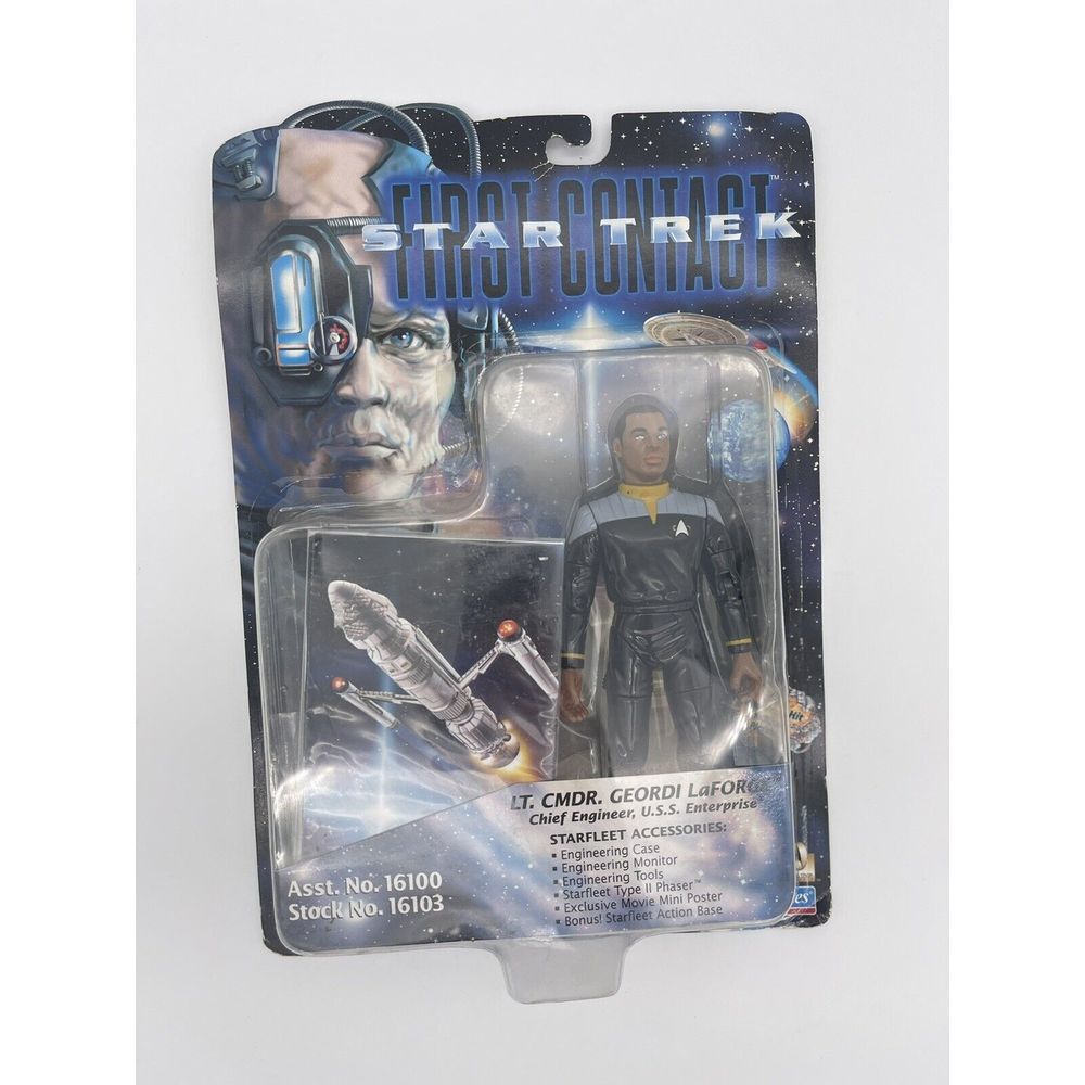 Playmates Vintage Star Trek First Contact Lt. Cmdr. Geordi LaForge Action Figure